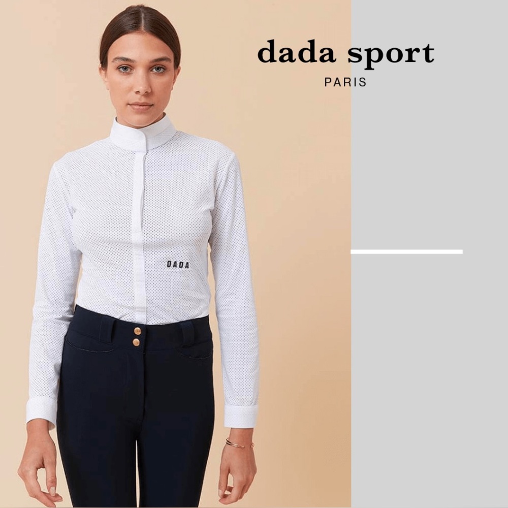 dada sport Women's Helios White Long-Sleeve Show Shirt